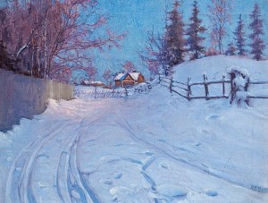 Winter Landscape by Vassili Filippovich LEVI