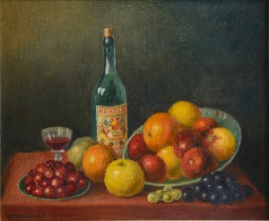 Stilleben Med Vin Och Frukt by Arthur Enok ANDERSSON