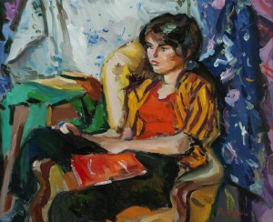 Woman Relaxing In A Chair by Pierre CORNU