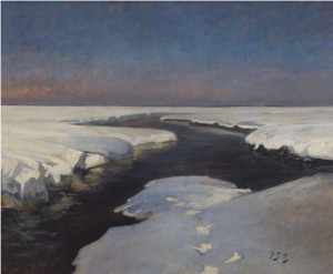 Winter Landscape With River by Julian FALAT