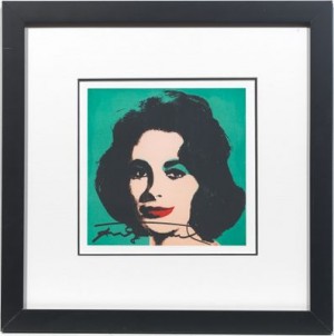 Liz On Teal Background by Andy WARHOL