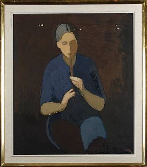 Flöjtspelerska by Ingvar ELEN