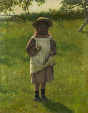 äppelplockerskan by Edwin HARRIS - auction artwork with signature