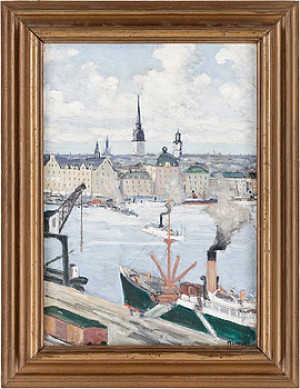 Motiv över Skeppsbron Från Stadsgården by Paul PIHL