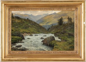 Fjällandskap Med Fors by Henrik ‘Henrik J’ JESPERSEN
