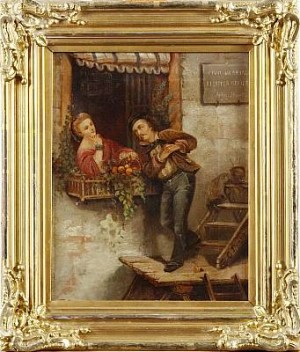 Civiel Marriage Regiser Office by C. DUNKER - auction artwork with signature