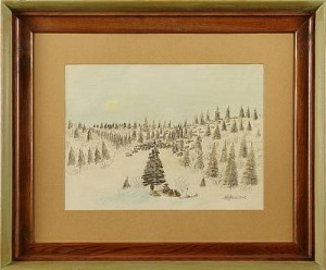 Rendrivning Vid Fjället by Nils Nilsson (Sami Artist) SKUM