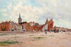 Holländsk Stad Med Kanal by Maurice François A. COURANT