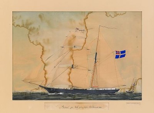 Fartygsporträtt Av Svenska Skonerten by Heinrich REIMERS - auction artwork with signature