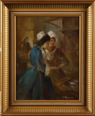 Kvinnor På Torghandeln by Paul RAVNVIG - auction artwork with signature