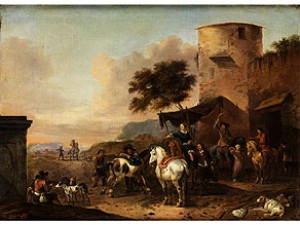 Heimkehr Von Der Jagd by Simon Johannes Van DOUW