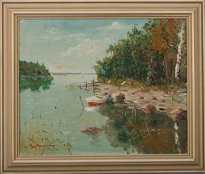 Rymättylä, åbolandsskärgård by Aarre Uljas HEINONEN - auction artwork with signature