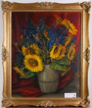(2) Blomsterstilleben by Johan Alfred SJUNE - auction artwork with signature