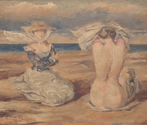Mujeres En La Playa by Juan Antonio MORALES - auction artwork with signature