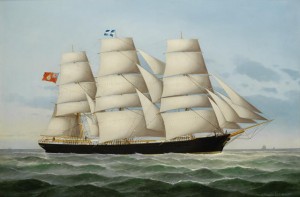 Portrait Of The Ship Joseph Under Full Sail by Peter Christian HOLM