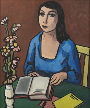 Woman Reading by Karel WIGGERS - auction artwork with signature