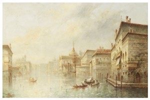 Venetianskt Capriccio by James SALT - auction artwork with signature