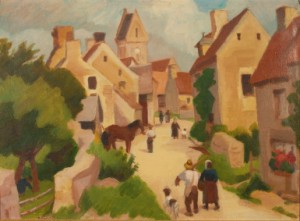 Les Labours Dans Une Village (saclay?) by Jules Émile ZINGG