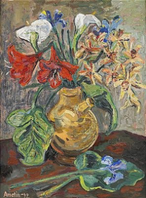 Blomsterstilleben by Albin AMELIN