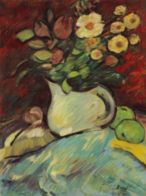 Stillleben Mit Blumenvase Und äpfeln by Erma BARRERA-BOSSI