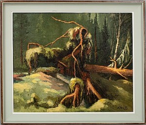 Skogsinteriör by Niilo SUOJOKI - auction artwork with signature