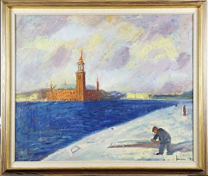 Stockholms Stadshus by Tage ‘Savaria’ ROSENBERG - auction artwork with signature