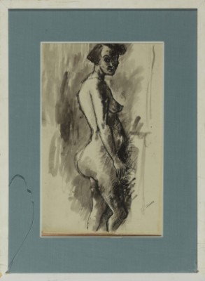 Femme Nue En Pied Dans Un Intérieur by Edouard Joseph GOERG