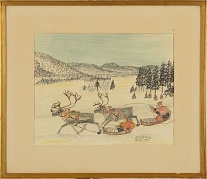 Renar Med Akja by Nils Nilsson (Sami Artist) SKUM