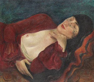 Ruhende Mit Hut (else Starosta) by Albert BIRKLE