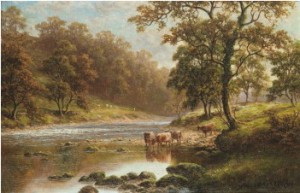 On The Wharfe Bolton Woods, Yorkshire by William MELLOR