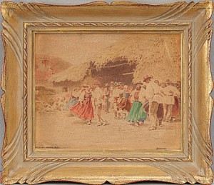 Dansande Folk by Veress ZOLTAN - auction artwork with signature
