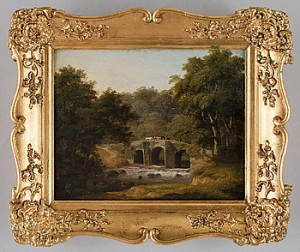 Landskap Med Bro by Phillip Hutchins ROGERS - auction artwork with signature