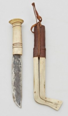 Kniv. Samearbete. Halvhorn by Johan (Sami Artist) FANKKI