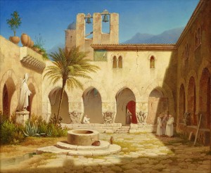 Vue Av Klostergården, Palermo by Gustaf Wilhelm PALM