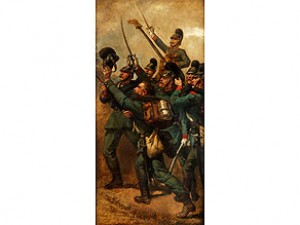 Bayerische Infanteristen Beim Siegesjubel by Louis BRAUN