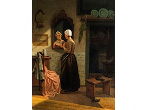 Holländisches Mädchen In Einem Interieur by Adriaan Van DOORN