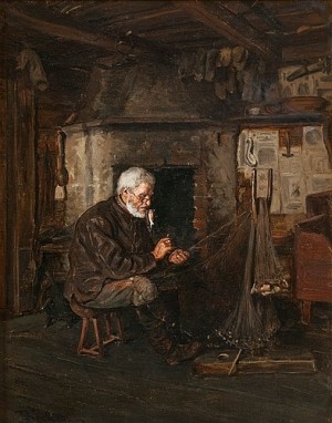 Repairing The Fishing Net by Adolf Von BECKER