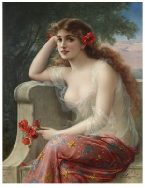 La Jeunesse / Flicka Med Vallmo by Emile VERNON