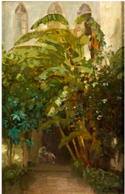 Kleiner Innenhof In Tunis by Carl WUTTKE