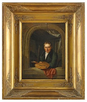 Självporträtt by Jacobus Josephus EECKHOUT - auction artwork with signature