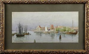 Hamnmotiv Från Lübeck by Hjalmar FALK