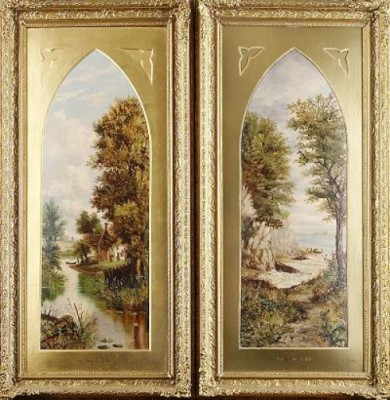 The Farm By The River (2p) by J. THORN - auction artwork with signature