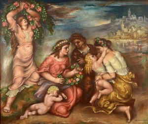 Wreath Making by Antonín PROCHAZKA - auction artwork with signature