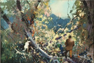 Bird Hunter And His Dog by Roy Martell MASON - auction artwork with signature