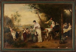 Festsällskap by Josef HAIER