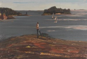 Casco Bay (maine) by Stephen Morgan ETNIER - auction artwork with signature
