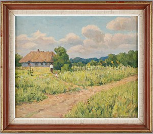 Landsvägsmotiv by Ivan Sergeevich TRIKOLENKO - auction artwork with signature