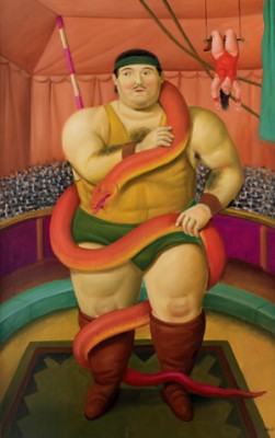 Man With Snake by Fernando BOTERO