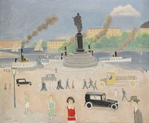 Utsikt Från Slottsbacken Mot Skeppsholmen - Stockholm by Einar JOLIN