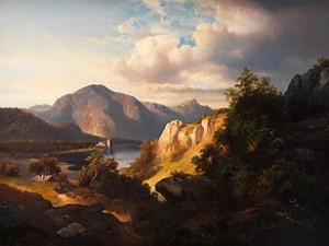 Weite Landschaft Mit Wanderern by Franz BARBARINI - auction artwork with signature